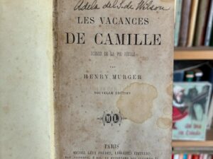 Les vacances de Camille - Henry Murger