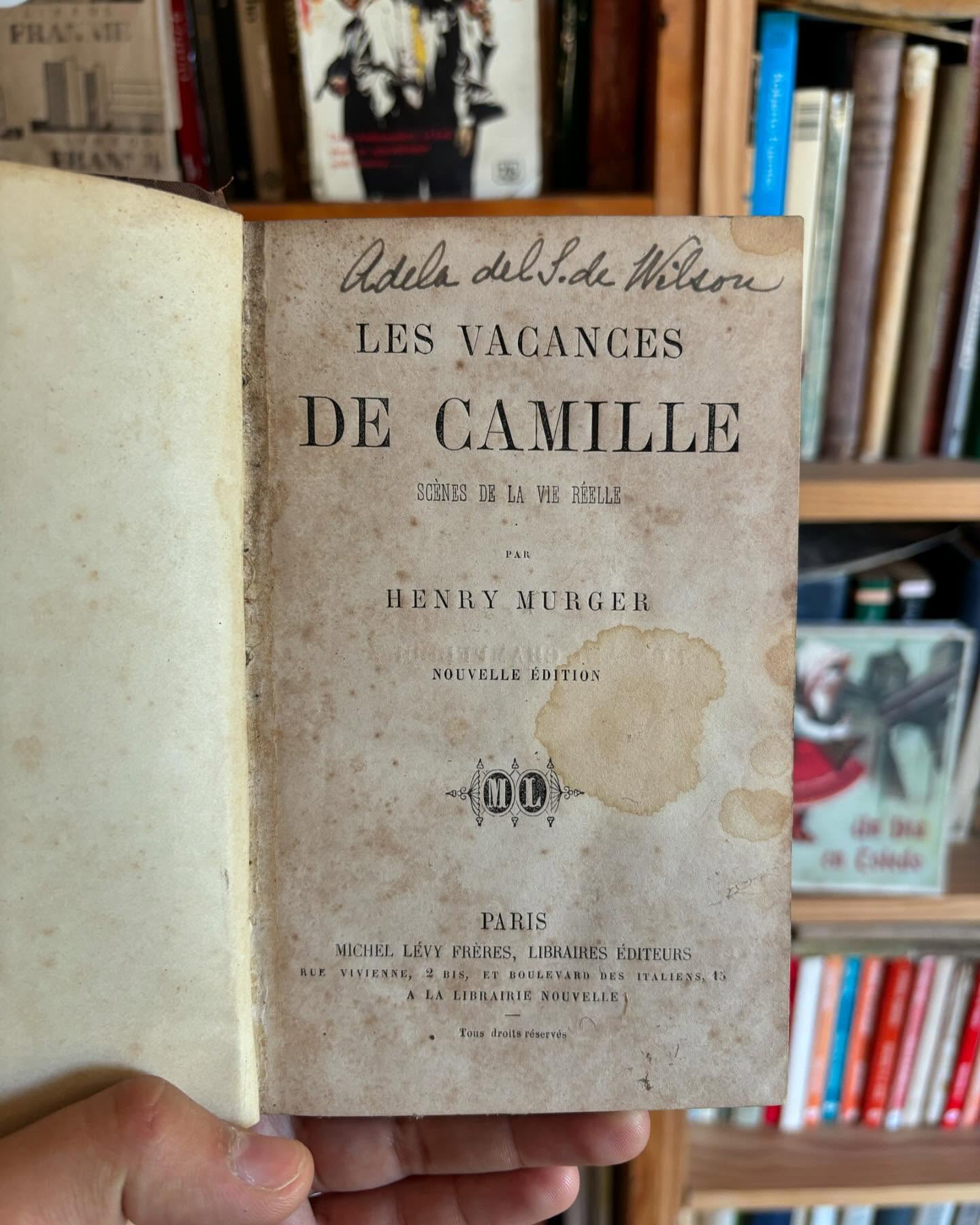 Les vacances de Camille - Henry Murger