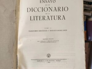 Ensayo de un diccionario de la literatura, Tomo II