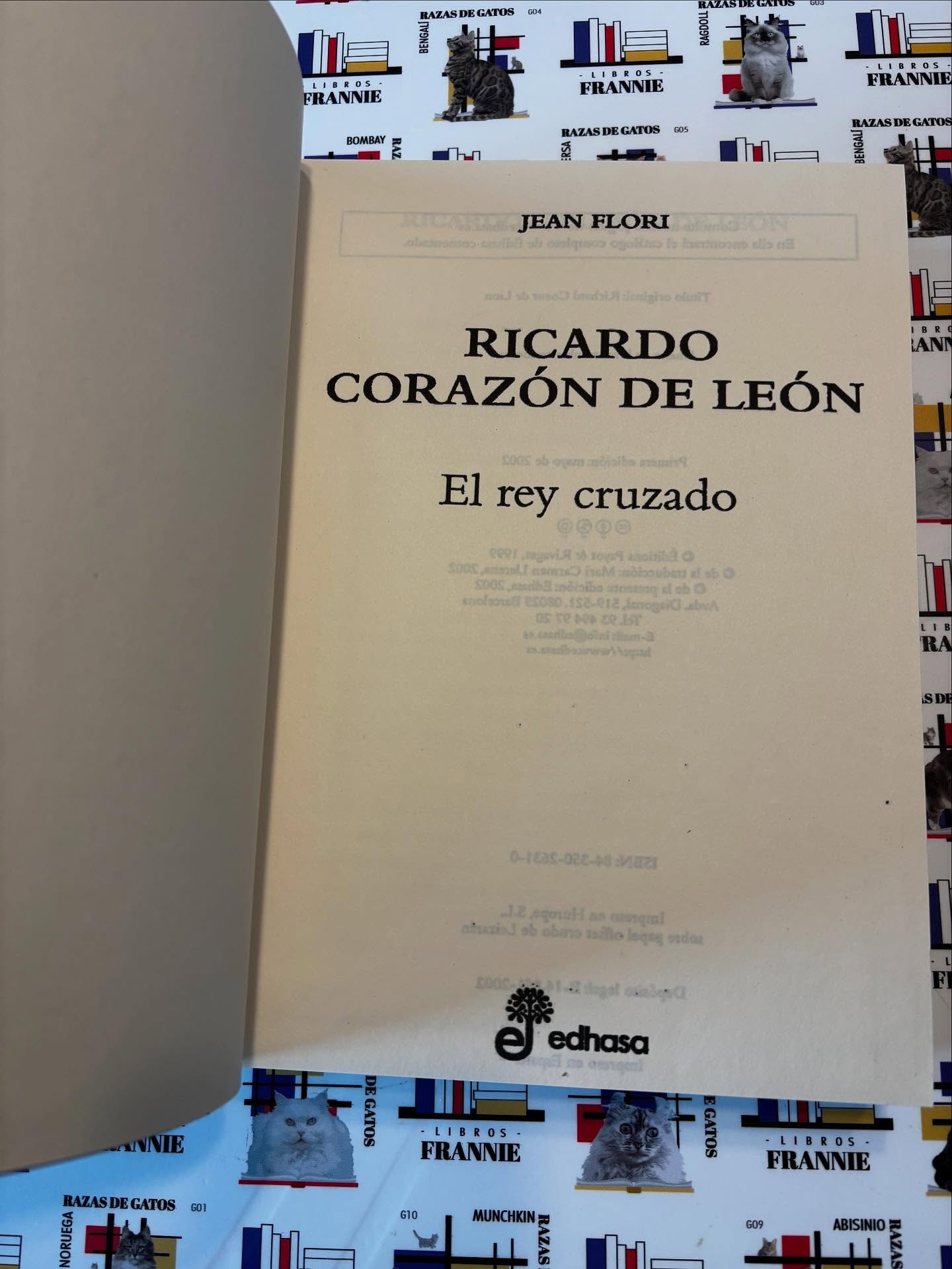 Ricardo Corazón de León, El rey Cruzado – Libros Frannie