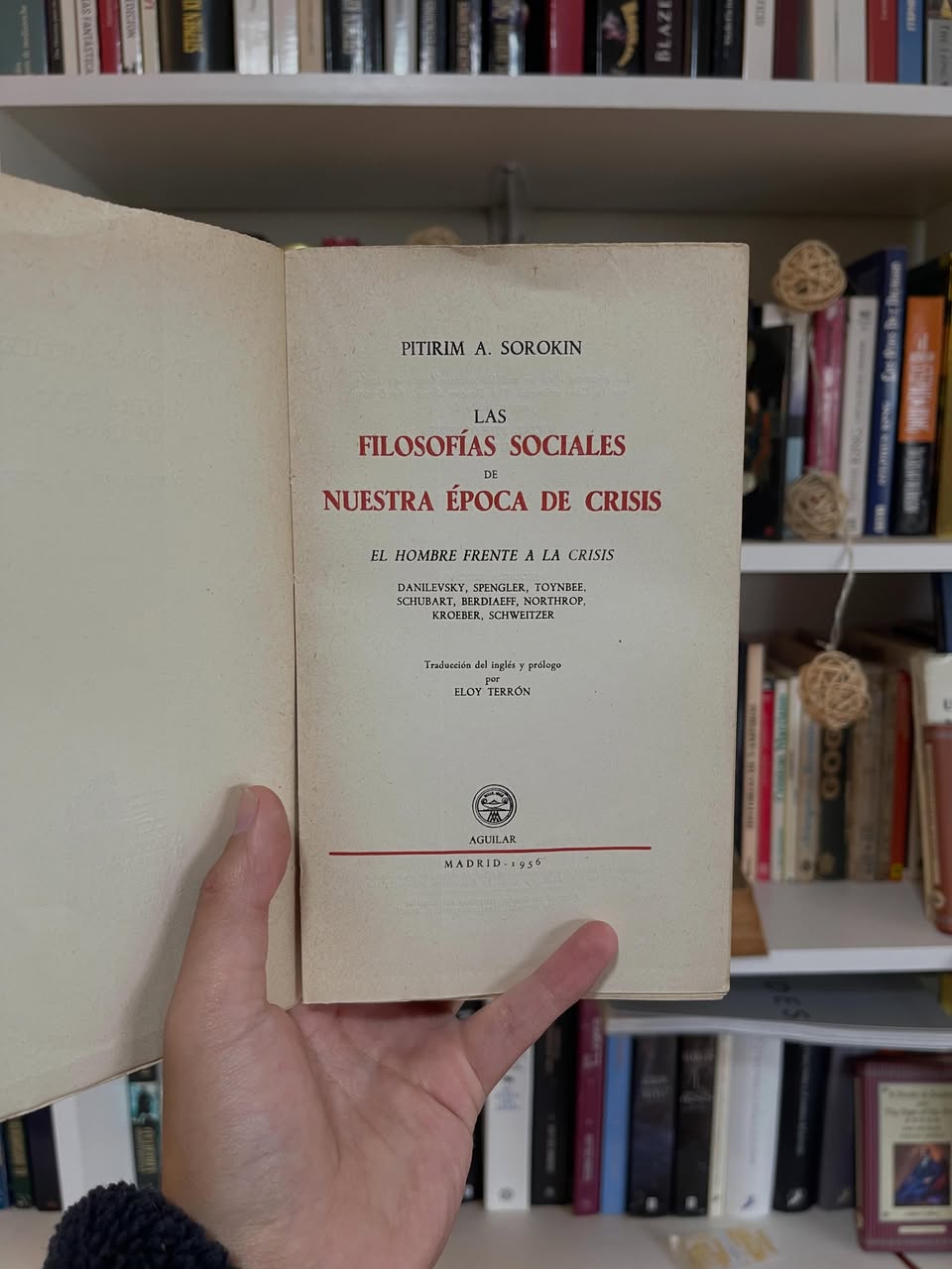 Las filosofías sociales de nuestra época de crisis - Libros Frannie